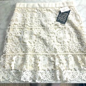 Self portrait lace white peplum skirt NWT